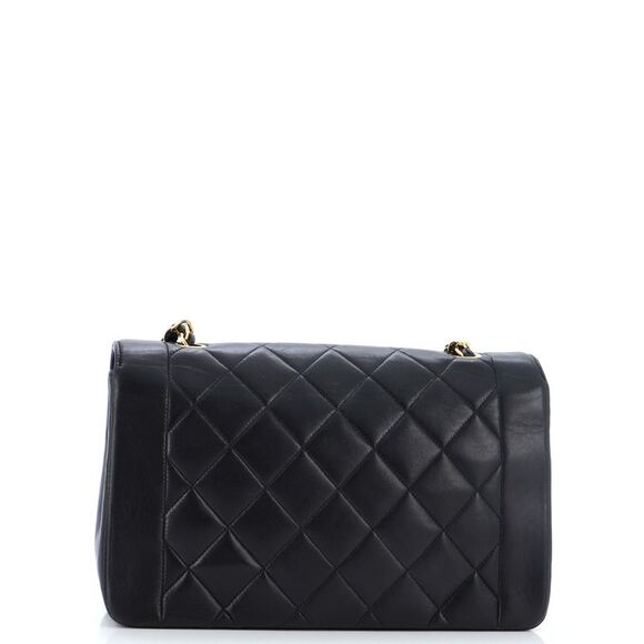 Chanel Vintage Diana Flap Bag Quilted Lambskin Medium Black - Picture 3 of 8